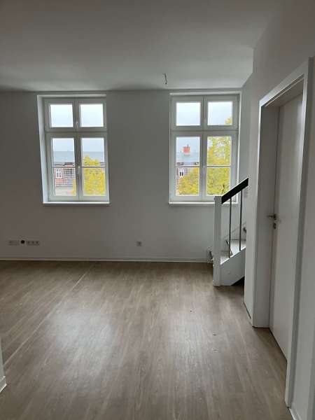 Blick in die fast fertig gestellte Maisonette-Wohnung